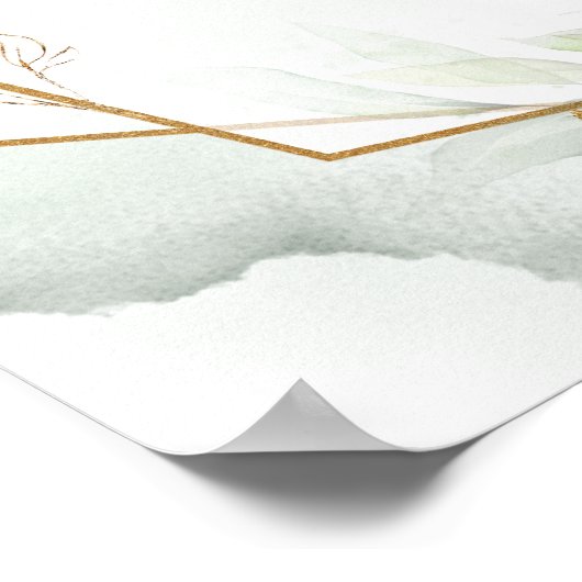 Eukalyptus grün & gold Wählen Sie einen Platz auf Poster (Ecke)