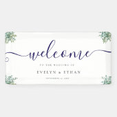 Eukalyptus-Grün-Hochzeit Banner (Horizontal)