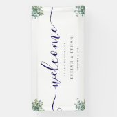 Eukalyptus-Grün-Hochzeit Banner (Vertikal)