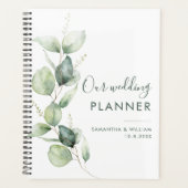 Eukalyptus-Grün-Hochzeit für Paare Planer (Vorderseite)