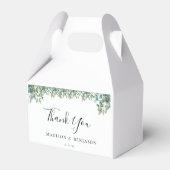 Eukalyptus-Grün-Hochzeit Geschenkschachtel (Rückseite)