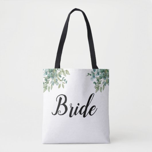 Eukalyptus-Grün-Hochzeit Tasche (Vorderseite)
