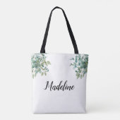 Eukalyptus-Grün-Hochzeit Tasche (Rückseite)
