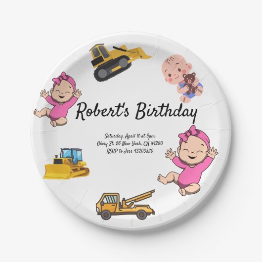 Eukalyptus-Grün-Hochzeits-Geburtstag Pappteller (Vorderseite)