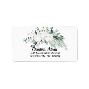 Eukalyptus-Grün-Hochzeitsadresse Adressaufkleber
