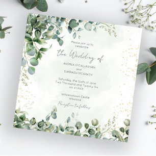 Eukalyptus Grün Hochzeitseinladung 1001 Square Einladung