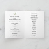 Eukalyptus-Grün-Hochzeitsprogramm gefaltet Karte (Innenseite)