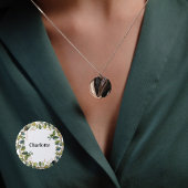 Eukalyptus-Grün Namensschild Button