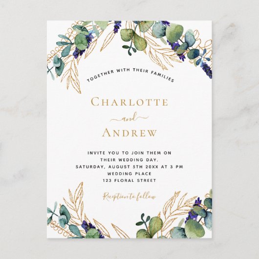 Eukalyptus-Grün Postkarte (Vorderseite)