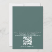 Eukalyptus Grün Rustikale Elegante QR-Code-Hochzei Einladung (Rückseite)
