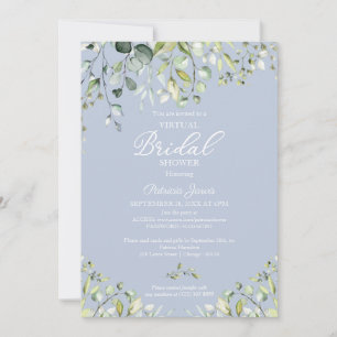 Eukalyptus-Grün-Virtual-Bridal-Shower-Einladung Einladung