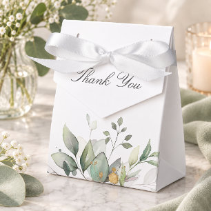 Eukalyptus-Grün-Wasserfarben-Hochzeit  Geschenkschachtel