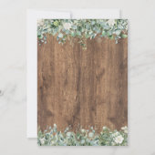 Eukalyptus-Grün zur Hochzeit Save-the-Date-Karte | Einladung (Rückseite)