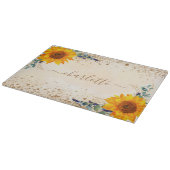 Eukalyptus-Grünblumen Rose Gold Glitzer Schneidebrett (Ecke)