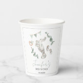 Eukalyptus-Grüne Babydusche Pappbecher (Rückseite)