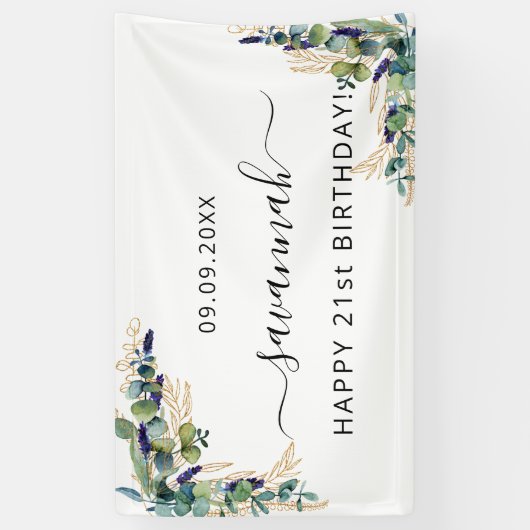 Eukalyptus-Grüne Banner (Vertikal)