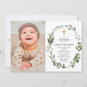 Eukalyptus-grüne Blätter Foto Einladung (Vorderseite)