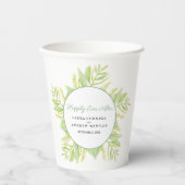 Eukalyptus-grüne Blätter fröhlich Pappbecher (Vorderseite)