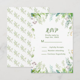 Eukalyptus Grüne Blätter Hochzeiten Details RSVP Karte