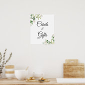 Eukalyptus Grüne Blätter Karten und Geschenke Zeic Poster (Küche)