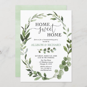 Eukalyptus-grüne Blätter Party Einladung