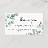 Eukalyptus-grüne Blätter Rabattkarte (Vorderseite)