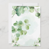 Eukalyptus-grüne Blätter Taufe Einladung (Rückseite)