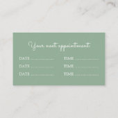 Eukalyptus-grüne Blätter Terminkarte (Rückseite)