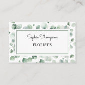 Eukalyptus-grüne Blätter Visitenkarte (Vorderseite)