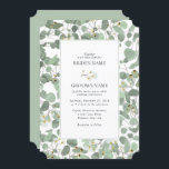 Eukalyptus Grüne Blüten Hochzeiten Einladung<br><div class="desc">Eine wunderschöne handgezeichnete Aquarell Eukalyptusgrün und Kaugummi blüten Hochzeitsdesign. Ein einzigartiges Design,  das illustrierte Aquarell Eukalyptus-Blätter und Blumenblüten botanischen Ursprungs verwendet. Ein modernes Eukalyptus-Blumendesign. Ein elegantes Hochzeitsdesign mit modernen Elementen. Es stehen auch passende Hochzeitsstilleriedateien und andere Hochzeitsformate zur Verfügung.</div>