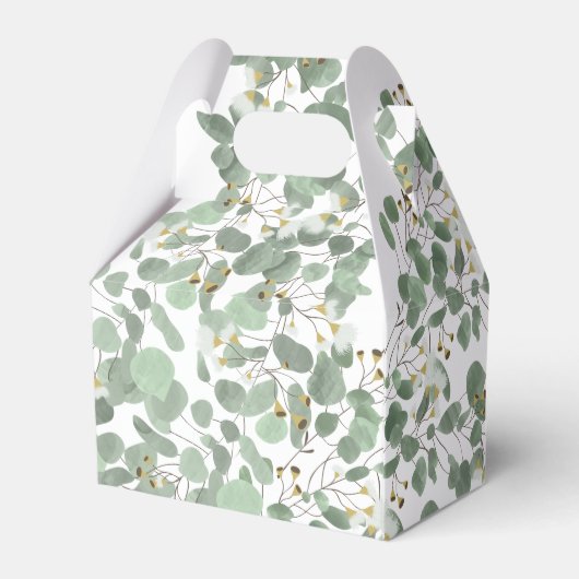 Eukalyptus Grüne Blüten Hochzeiten Geschenkschachtel (Rückseite)