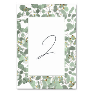 Eukalyptus Grüne Blüten Hochzeiten Tischnummer