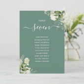 Eukalyptus Grüne Blütensitzplan Tischnummer (Stehend Vorderseite)