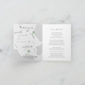 Eukalyptus - grüne Details und Karte des Hochzeits (Innenseite)