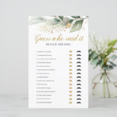 Eukalyptus grüne goldene Vermutung, wer sagte es S (Stehend Vorderseite)