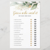 Eukalyptus grüne goldene Vermutung, wer sagte es S (Vorderseite)