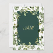 Eukalyptus-Grüne Goldhochzeit Einladung (Rückseite)