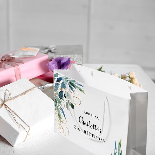 Eukalyptus-Grüne Große Geschenktüte