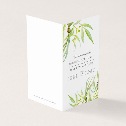 Eukalyptus-Grüne Hochzeit (Vorderseite)