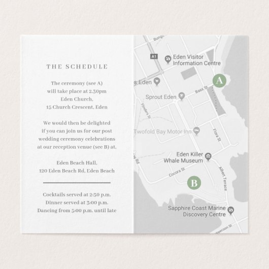 Eukalyptus-Grüne Hochzeit (Innenseite Aufgefaltet)