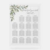 Eukalyptus Grüne Hochzeit Acrylschild (Vorderseite)