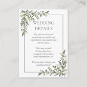 Eukalyptus-Grüne Hochzeit Begleitkarte (Vorderseite)