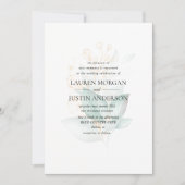 Eukalyptus-Grüne Hochzeit Einladung (Vorderseite)