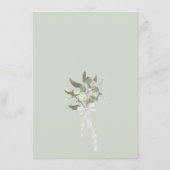 Eukalyptus & Grüne Hochzeitsdetails Begleitkarte (Rückseite)