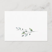 Eukalyptus-Grüne Hochzeitsempfang Begleitkarte (Rückseite)