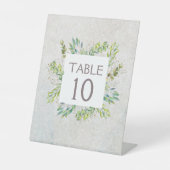 Eukalyptus-Grüne Hochzeitsempfang Sockelschild (Vorderseite)