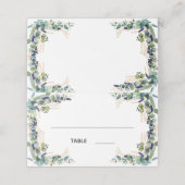 Eukalyptus-Grüne Hochzeitsfeier Platzkarte (Außenseite Aufgefaltet)