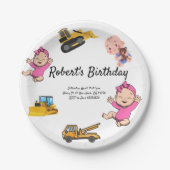 Eukalyptus grüne Hochzeitsgeburtstagsfeier Pappteller (Vorderseite)