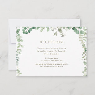 Eukalyptus-grüne Hochzeitskarte RSVP Karte