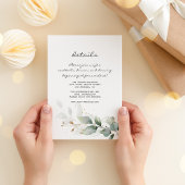 Eukalyptus-Grüne Hochzeitsstimmung Begleitkarte